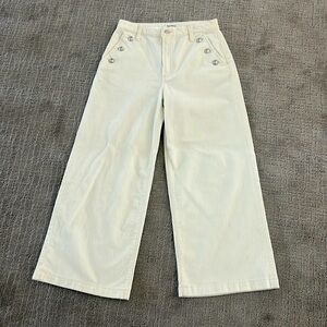 Juicy Couture cream wide leg corduroy Pants. NWOT